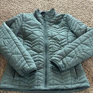 Green Quilted North Face Jacket